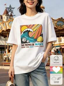Women T-Shirts - 白色 - 查看 1