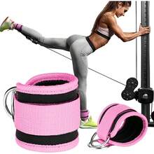 XISIYUJZ Ankle Straps Ankle Resistance Band Wrist Wraps Padded Straps Adjustable Fitness Hip Kick D-Ring Suitable For Cable Machine Gym Foot Leg Training Support - Multicolor - View 1