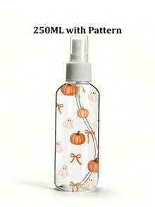 Pumpkin Bow Halloween Pattern Transparent PET Travel Spray Bottle, Multi-Purpose Fine Mist Spray Bottle, Suitable For Travel And Business Trips, Makeup Remover Dispenser Bottle, Hair Spray Bottle, Continuous Spray Water Bottle, Suitable For Hair Styling, Plants, Facial Moisturizing, Halloween Gift For Women, Students And Men, Party Decoration, Thanksgiving Decoration, Autumn Party Gift - Multicolor - View 9