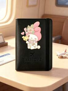 1pc New Sanrio Series Hello Kitty Print Travel Passport Holder, Multi-Slot Passport Cover With Boarding Pass Holder, Cute Cartoon Pochacco Travel Accessory Passport Cover, Lightweight Waterproof Portable Airplane Travel Accessory, Essential For Summer Vacation - Multicolor - View 4