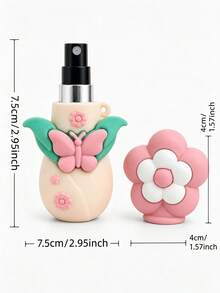 Nachfüllbare Duftsprühflasche, 3D-Blumendesign, Mini-Reise-Duftflasche, tragbarer Duftsprüher, auslaufsichere Duftflasche, kleiner Duftbehälter, Make-up-Taschen-Accessoire, Beauty-Tool für Frauen und Mädchen - Übersicht 7