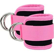 XISIYUJZ Ankle Straps Ankle Resistance Band Wrist Wraps Padded Straps Adjustable Fitness Hip Kick D-Ring Suitable For Cable Machine Gym Foot Leg Training Support - Multicolor - View 4