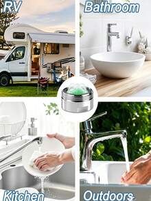 10 Faucet Aerators (Including Wrench) For Easy Replacement Of Small Accessories. It Can Save Water, Prevent Splashing, Filter Impurities, Stabilize Water Flow, And Reduce Noise. Faucets Suitable For Kitchen, Bathroom Sinks, And Bar Sinks. - Multicolor - View 11