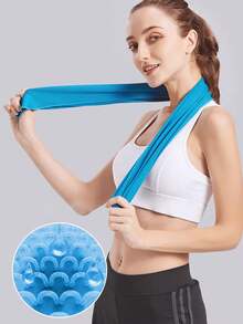 1pc Portable Polyester Cooling Towel, Silicone Microfiber Ice Towel, Quick-Dry Absorbent Towel For Fitness Training - Multicolor - View 3
