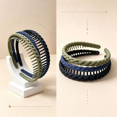 Foldable Telescopic Hollow Shark Headband, Non-Slip Toothed Hair Tie For Party Styling, Slouchy Face Washing Headband