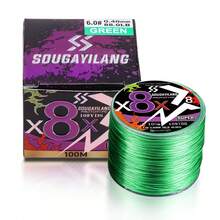 SOUGAYILANG 8-Strand Braided Fishing Line Green 100m/300m/500m Multi-Color Abrasion-Resistant Multi-Strand Fishing Line Suitable For Saltwater And Freshwater Outdoor Fishing Accessories - Green - View 14
