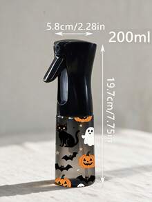 Black Cat Nanguang Halloween Pattern Transparent PET Refillable Travel Spray Bottle - Multi-Purpose Fine Mist Spray Bottle, Suitable For Travel, Business Trips, Makeup Remover Dispensing; Reusable With Continuous Spray Function, Widely Used For Hair Styling, Cleaning, Plant Care And Facial Moisturizing - Multicolor - View 5