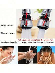360° Rotating Kitchen Faucet Aerator, Diffuser, Faucet Nozzle Filter, Adapter - For Home Kitchen Use - Multicolor - View 7