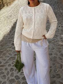 Yuu Women's Plus Size Long Sleeve Knit Top, Elegant High Elasticity Fashion Versatile Pullover Fall - Beige - View 6