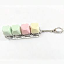 Keyboard Decompression Toy - Keyboard Keychain, Keyboard Clicker Decompression Toy, Relieve Stress, Keyboard Clicker Decompression Toy, Relieve Stress, Keyboard Clicker, Improve Focus And Reduce Anxiety, Suitable For Libraries, Offices, And Homes (Heart Shape) - Multicolor - View 11