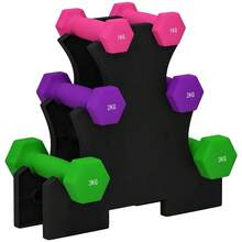 2 X 1kg, 2 X 2kg, 2 X 3kg Dumbbells Set With Dumbbell Rack, Hand Weights For Home Gym Training - T0001-01-2058 - View 11