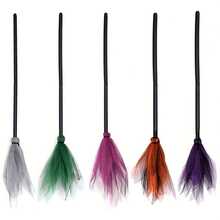 1pc Halloween Witch Broom Role Play, Party Prop Detachable Ghost Festival Funny Decoration Broom, Ideal Gift Choice - Multicolor - View 5