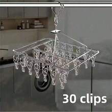 Multifunctional Clothes Hanger With Clips, 1 Pack (40 Clips/30 Clips Optional). Featuring Windproof Design And Strong Hooks, Perfect For Hanging Dresses, Socks, Jeans, Pants, Skirts And More. Suitable For Home, Hotel, Dorm, School And Clothing Store - A Must-Have Storage Solution For Your Home - View 10
