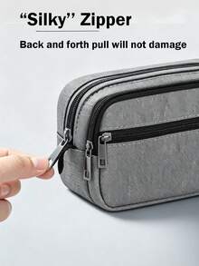 2/1pc Set Stationery Bag + Mesh Pencil Case, Large Capacity Middle School Pencil Box, Multi-Compartment School Supplies Organizer, Portable Pencil Pouch, Back To School Essential For Students, Suitable For Office And Classroom - Multicolor - View 11