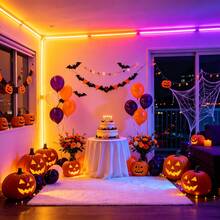 Smart LED Light Strip With Remote Control, RGB LED Light Bar, USB Powered, Timer Function, Adjustable Brightness And Music Sync Color Modes, Multiple Lighting Effects, Suitable For TV Backlight, Room, Living Room, Holiday Party, Halloween Decoration - TY-c-44K-b-m-b - View 13