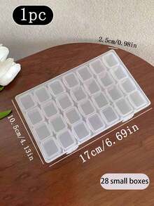 1PC Transparent Plastic Compartmental Storage Box,10-56 Grids Optional Adjustable Divider Net Style Organizer, Dust-Proof Desktop Indoor Home Handicraft Beads Jewelry Nail Rhinestone DIY Small Accessory Classification Container - A - View 18