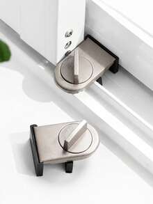1 pieza Cerradura de para ventana y puerta corredera sin taladro, pestillo a prueba de niños anti-caída y anti-robo, cerradura de autoadhesiva para ventanas correderas de PVC y aluminio, puerta de balcón - Multicolor - Ver 2