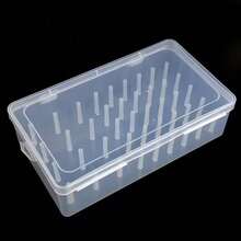 42-Slot Sewing Thread Spool Storage Box, Transparent Plastic Material, Divided Compartment Design, Wear-Resistant And Dust-Proof, Can Neatly Store Thread Spools, Needles And Sewing Accessories, Suitable For Home Sewing, Craft Making, Travel Storage, Desktop Organizer For Sewing Tools - A - View 8