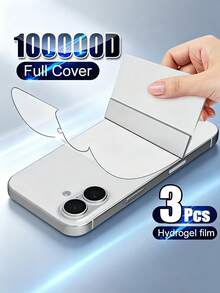 3pcs Hydrogel Back Cover Protective Film, Compatible With IPhone 18 Pro Max/18 Pro17/17e/16/16e/15/14/13/12/11/17 Pro Max/16 Pro Max/17 Pro/15 Pro/Plus/X/XR/XS Max/Air, Soft TPU Transparent Protective Film, Non-Tempered Glass - 3 Pcs - View 40