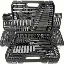 46-Piece Comprehensive Mechanical Tool Set - 1/4", 3/8", 1/2" Deep And Standard Sockets, Ratchet Wrench Set, S2 And CR-V Sockets, Automotive Repair And Home Mechanic Set, Including Combination Wrenches, Accessories And Storage Case - Set - View 2