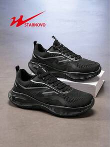STARNOVO Mesh Surface Running Shoes - Men's Summer New Model - Breathable, Lightweight, Anti-Slip, Soft-Tread, Shock-Resistant Outdoor Leisure Running Shoes - Black - View 7