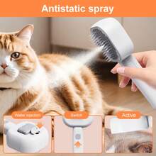 Pet Steam Brush With Water Tank, Spray Steam Cat Comb, Pet Grooming Brush - View 6