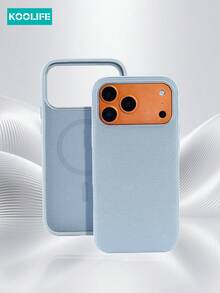 Koolife 1pc Deep Blue Woven Texture Tech Fabric Phone Case Compatible With Iphone 18 Pro/18 Pro Max/17/17 Pro/17 Pro Max/16/15, Metal Independent Buttons, Classic Business Minimalist Protective Shell, Durable Anti-Drop Design, Suitable For Men And Women - Far Peak Blue - View 4