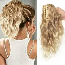 14 Inch Clip-In Ponytail Hair Extension, Curly Ponytail Hair Extension, Natural Lightweight Voluminous Synthetic Fiber Clip-In Ponytail For Women, Suitable For Daily Wear - Multicolor - View 12