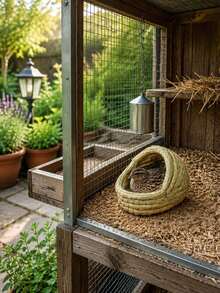 1pc Handmade Natural Bird Nest, Comfortable Resting And Hiding Place For Small Pet Birds (Budgies, Canaries, Lovebirds, Parrots, Quail), Lightweight Rustic Bird Cage Accessory, Bird, Bird Cage, Bird Toy, Budgie - A - View 7