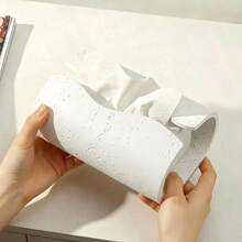 1pc Curved Resin Tissue Box Holder, Desktop Tissue Rack, Beautiful And Durable, Suitable For Restaurant, Bathroom, Living Room, Vanity Countertop Decoration, Ideal Holiday Party Gift. - Book Tissue Box - View 2