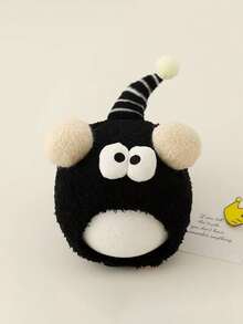 1 Piece Of Autumn-Winter Style Fun Eyes Baby Pullover Hat (Suitable For Both Boys And Girls) - Thick Plush Hat - Baby Hat With Ear Protection - Multicolor - View 9