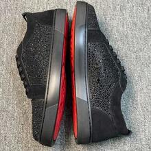CL-New Sneakers, Studded Couple Shoes, Glitter And Rhinestone Shoes With Iconic Red Sole - Diamond Black - View 2