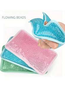 Gel Bead Ice Pack With Strap, Reusable Hot/Cold Compress Bag For Knee, Shoulder, Foot, Back, Ankle, Neck, Hip, Elbow, Wisdom Tooth - 7.76''x4.93'' (Blue) - A - View 13