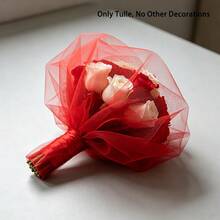 25 Yards Premium Tulle Roll, Multiple Colors Available, 6 Inches Wide, Suitable For DIY Ballet Tutu Making, Halloween, Christmas, New Year, Wedding, Birthday And Party Decoration, Gift And Bouquet Wrapping, Handmade Crafts And More (Tulle Roll Only, No Other Decorations) - Red - View 7
