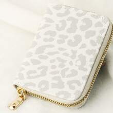 Fashionable Portable Mini Printed Zipper Card Holder, Floral And Leopard Print Designs, Super Thin With Multi-Card Slots, Zipper Pocket, Key Chain, Ideal For Cards, Coins, Cash Storage, Lightweight And Compact, Travel, Holiday, Shopping Accessory - Multicolor - View 18
