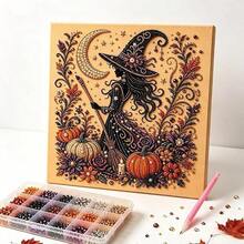 Set Lukisan Mutiara DIY Halloween - Lukisan Mutiara DIY Bertema Hantu Halloween Kreatif, Desain Tanpa Bingkai, Cocok untuk Kerajinan Tangan Seru Orang Dewasa, Sempurna untuk Dekorasi Rumah dan Hadiah Liburan - A - View 13