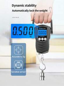 [High Quality] 1pc Portable Handheld Scale, Multi-Function Travel Scale, 50kg/75kg Capacity, Hanging Fishing Scale, Suitable For Home And Air Travel, With Large Handle, Backlit LCD Display And Weight Lock Function (AAA Batteries Not Included) - Multicolor - View 14