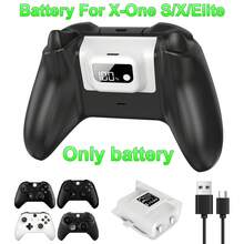 Baterai Kontroler One/S/X/Elite, 1200mAh, Dengan Indikator Baterai Digital LED Pintar, Menampilkan Level Baterai 1%, Pengisian Daya 3-4 Jam untuk 40 Jam Bermain Game, Masa Pakai 2000+ Siklus, Hitam, Paket Baterai Isi Ulang, Kompatibel dengan One/S/X/Elite, Tidak Kompatibel dengan Series X/S - Putih - View 2