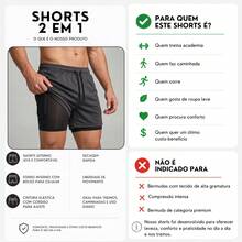 Kit Of 3 Short 2-In-1 Dry Fit Lined Men's Gym Shorts For Running And Training With Elastane - Black/Lead/Black - View 3