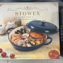 30cm Enamel Cast Iron Dutch Oven With Lid, 4L Round Casserole Pot With Gloves For Kitchen, Dining And Home Cooking - View 7