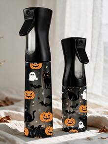Black Cat Nanguang Halloween Pattern Transparent PET Refillable Travel Spray Bottle - Multi-Purpose Fine Mist Spray Bottle, Suitable For Travel, Business Trips, Makeup Remover Dispensing; Reusable With Continuous Spray Function, Widely Used For Hair Styling, Cleaning, Plant Care And Facial Moisturizing - Multicolor - View 4
