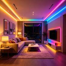 شريط إضاءة LED RGB بطول 100 قدم إضافي، إضاءة غرفة نوم ذكية مع جهاز تحكم عن بعد ب- 44 مفتاح وطاقة USB، مناسب لغرفة النوم وغرفة المعيشة والمطبخ والحفلات والزفاف وديكور المنزل وديكور غرفة الألعاب وزينة الهالوين والكريسماس - ميني-44K-B - مشاهدة 9