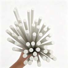 5-8 Sets Solid Fiberglass Garden Support Poles, Agricultural Greenhouse, Garden Arch Tunnel, Fruit And Vegetable Greenhouse Arch Support Bars, Mosquito Net Support, Includes Corresponding Number Of Galvanized Connecting Pipes, Multiple Sets Available, Suitable For Various Sizes And Scenarios - White - View 5