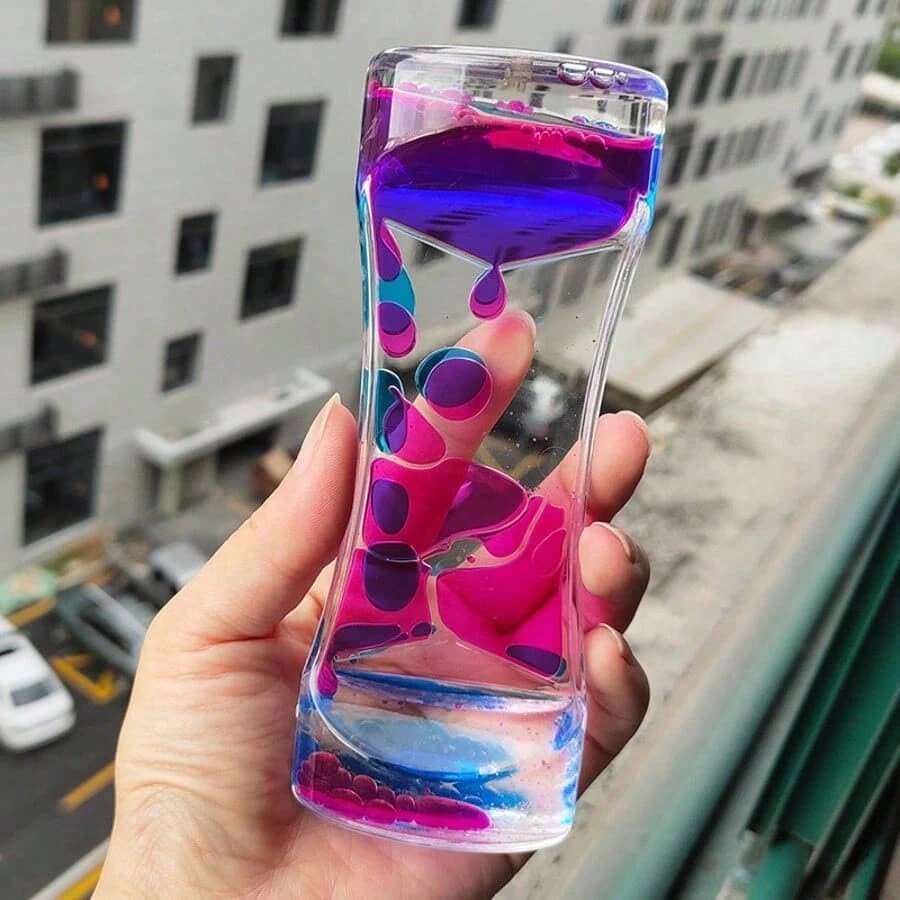 1 buah - Timer Kebocoran Cairan Dua Warna, Aksesori Hadiah Kreatif Akrilik untuk Meredakan Stres, Hadiah untuk Teman, Hadiah Natal, Hadiah Tahun Baru, Mainan Gelisah Timer Cairan untuk Dewasa, Mainan Meja yang Menenangkan, Hadiah di Kelas, Isian Kaos Kaki Natal, Pengisi Kaos Kaki - MultiWarna - View 1