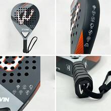 CWIN BLAZE Pro Padel 球拍,3K 編織碳纖維表面,柔軟高密度 EVA 核心,寬淚滴形框架,超大甜區,360g 平衡輕量化 - 彩色 - 查看 10