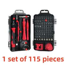 115/46件套棘輪扳手工具組，含鑽頭套筒組、公制套筒與延長桿，適用汽車維修與居家使用，附收納盒 - 彩色 - 查看 8