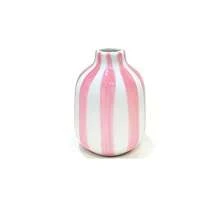 1pc 3.6 Inch Mini Striped Ceramic Vase, Vibrant Colors, Suitable For Office Desk, Window Sill, Living Room And Entryway Table, Home Decor Ornament, Perfect Gift - Multicolor - View 14