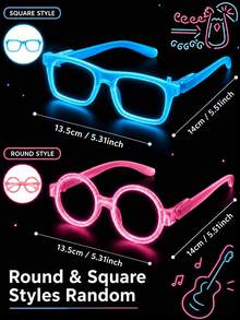 30/15/1pc Glow Party Glasses, Fluorescent Party Glasses, Colorful Neon Glowing Party Glasses, Color-Changing Glowing Glasses, Suitable For Bars, KTV, Parties And Photo Booths, Concerts - Plastic Material, No Power Required - No Feathers, Halloween - Multiple Styles - View 5