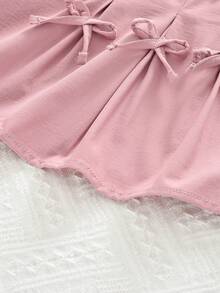 bearleader Girls Cute Bow Long Sleeve O-Neck Top + Pink Pants 2pcs Set, Suitable For Spring & Autumn, 3-7 Years Old - Pink - View 6