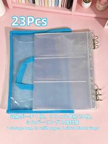 1 Set A4 Large Capacity Sticker Storage Binder, Portable Transparent PVC Sticker Storage Bag, Includes Replaceable Pocket Pages And Binder Rings, Suitable For Scrapbooking, Sticker Albums, DIY Crafts And School Supplies - Sets - View 14